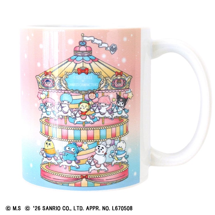 コジコジ×サンリオキャラクターズ マグカップL(メリーゴーランド)