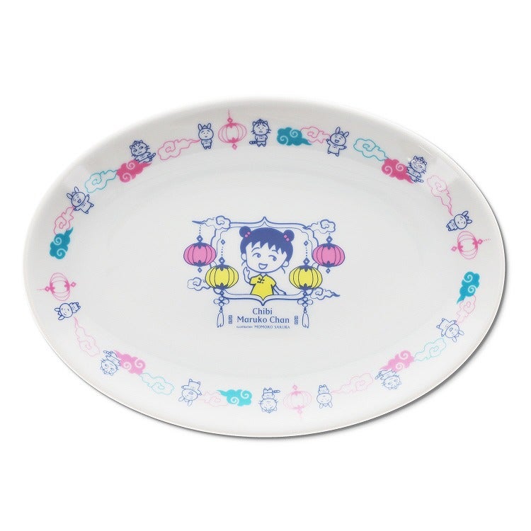 餃子皿（シノワズリ/雲文）　ちびまる子ちゃん　中華食器　食器特集