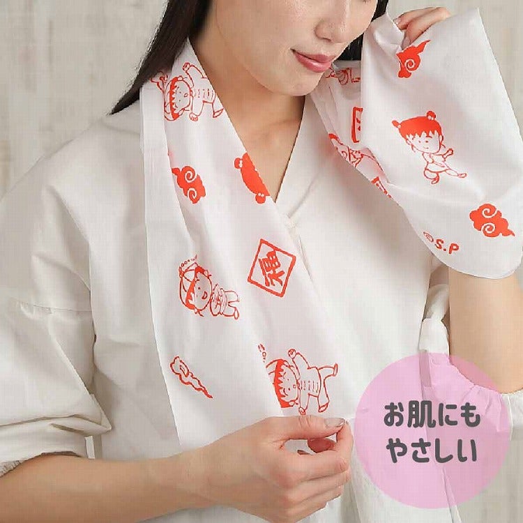 ちびまる子ちゃん 手ぬぐい シノワズリ タオル　ハンカチ　まる子