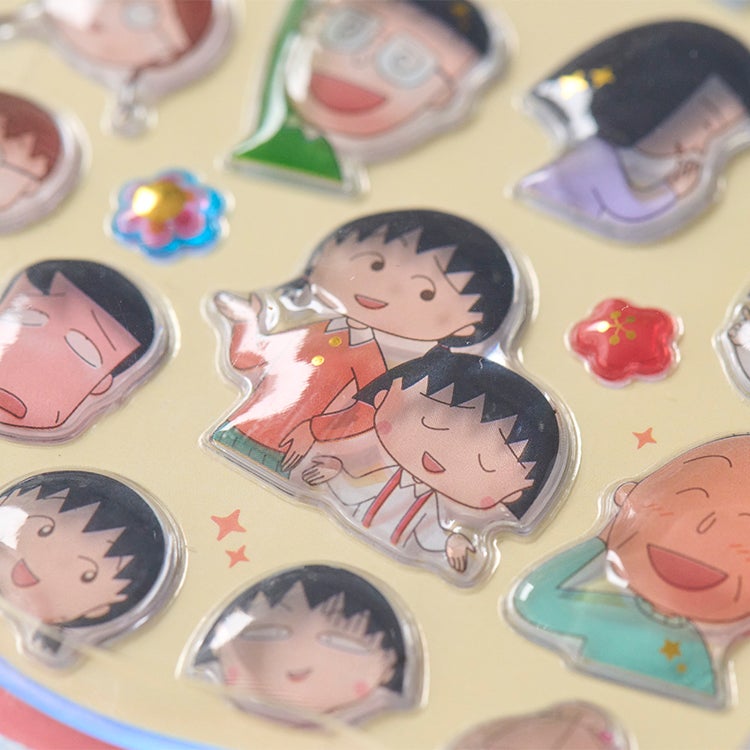 ちびまる子ちゃん　プチドロップステッカー　COJICOJI　ステーショナリー　ステッカー　シール　ぷくぷくシール　シール帳