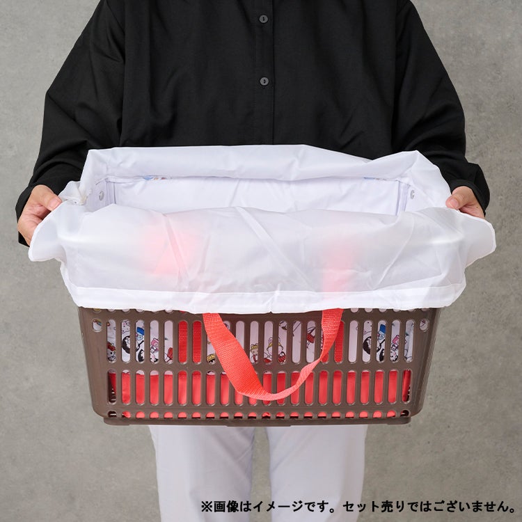 ちびまる子ちゃん×サンリオキャラクターズ 巾着式レジカゴ用保冷バッグ　レジ　スーパーかご