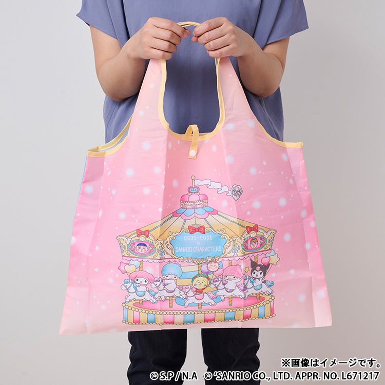 コジコジ×サンリオキャラクターズ ショッピングバッグ　メリー　エコバック　収納バック