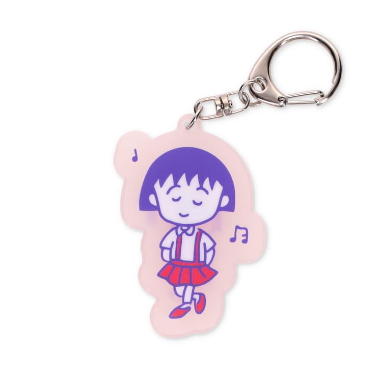 ちびまる子ちゃん　蓄光アクリルキーホルダー　♪　音符　光る　キーホルダー　暗闇