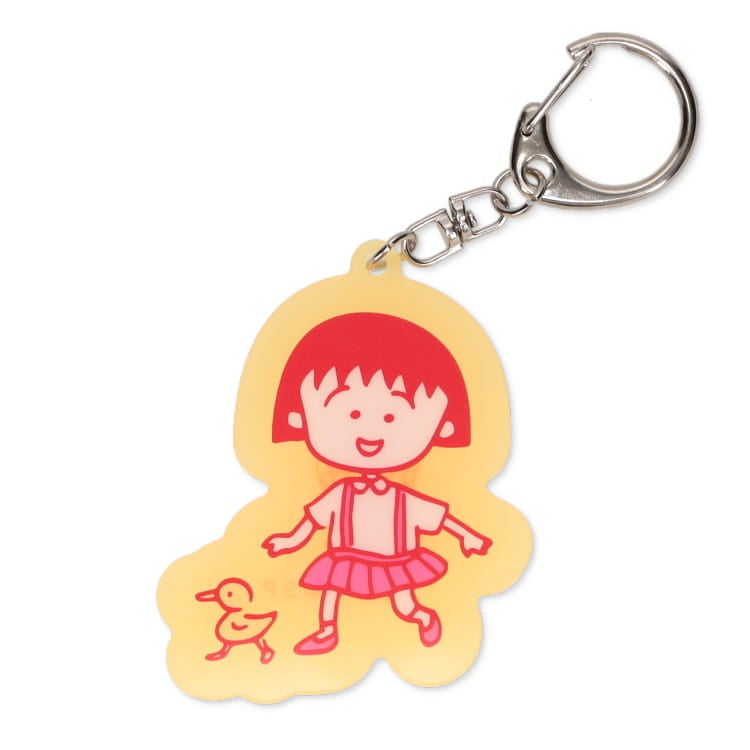 ちびまる子ちゃん　蓄光アクリルキーホルダー　ガーガー　光る　キーホルダー　暗闇