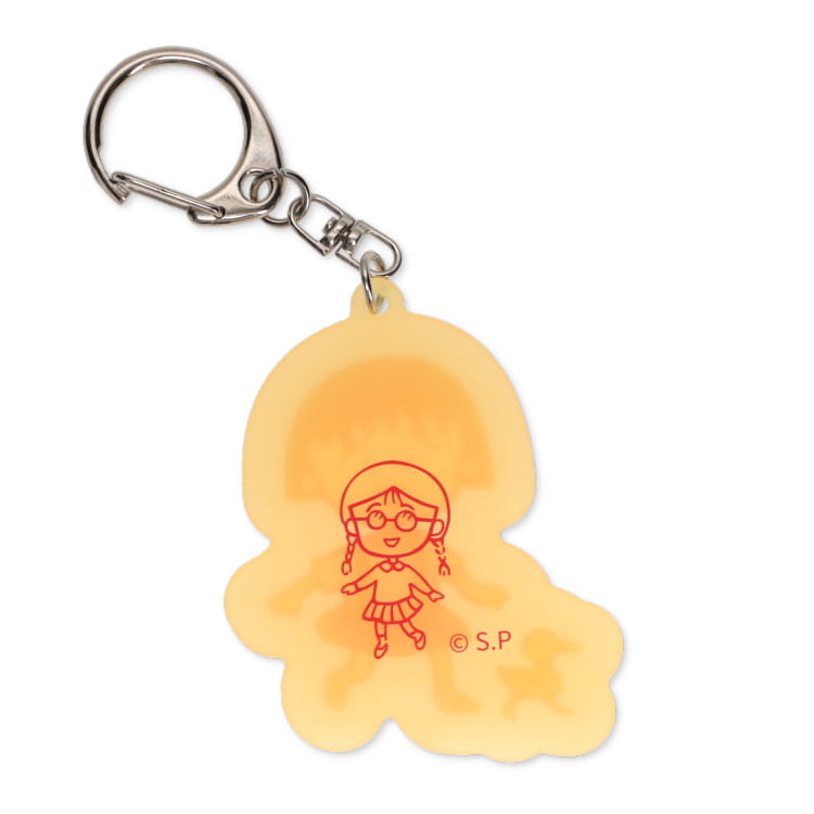 ちびまる子ちゃん　蓄光アクリルキーホルダー　ガーガー　光る　キーホルダー　暗闇