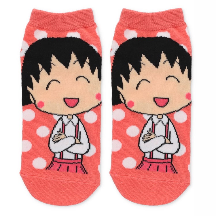 ちびまる子ちゃん　キャラックス　大人靴下　水玉