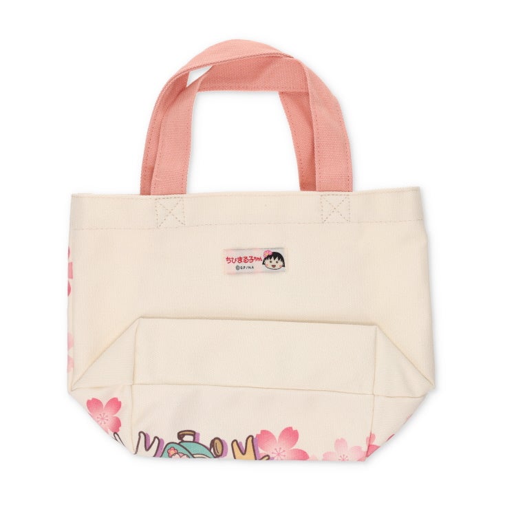 【ちびまる子ちゃん】ミニランチバッグ（桜）　買い物バッグ　ポーチ　ポケット