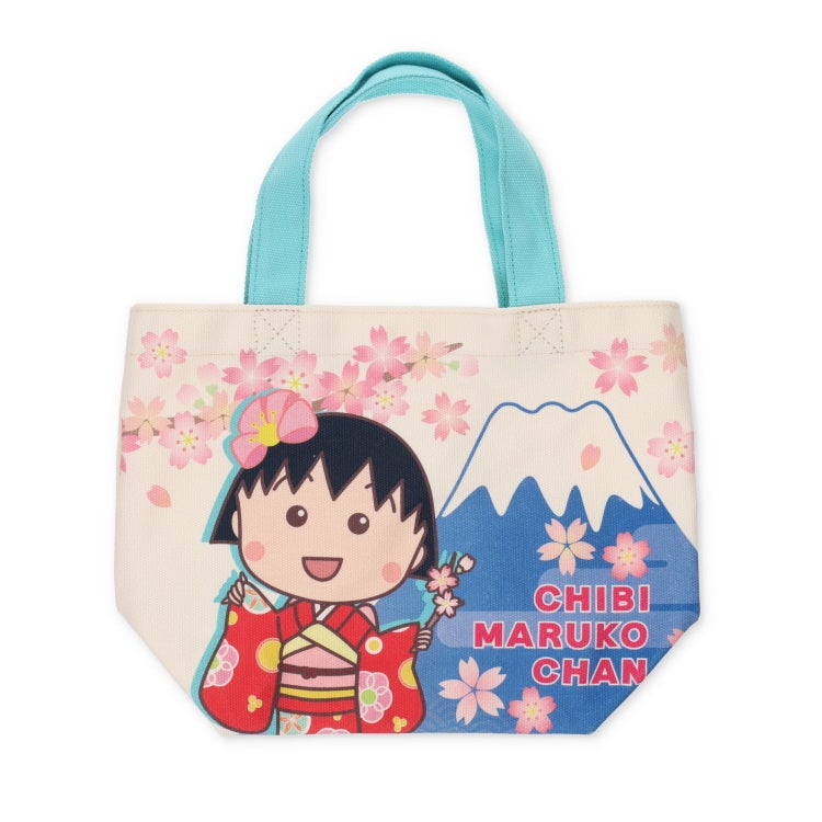 【ちびまる子ちゃん】ミニランチバッグ（富士山）　買い物バッグ　ポーチ　ポケット