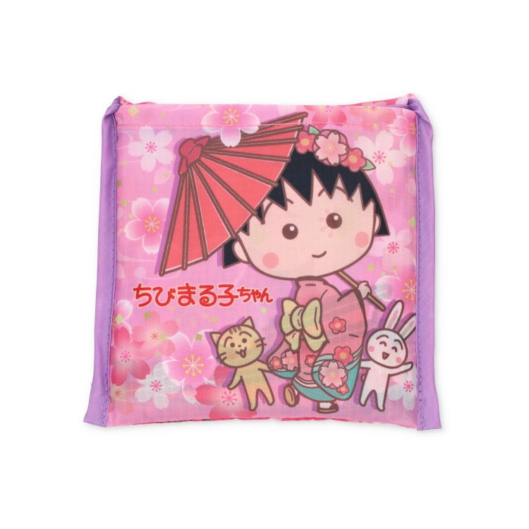 【ちびまる子ちゃん】エコバッグM（桜）　お買い物バッグ　ポーチ