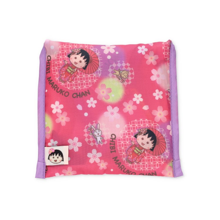  【ちびまる子ちゃん】エコバッグM（桜）　お買い物バッグ　ポーチ
