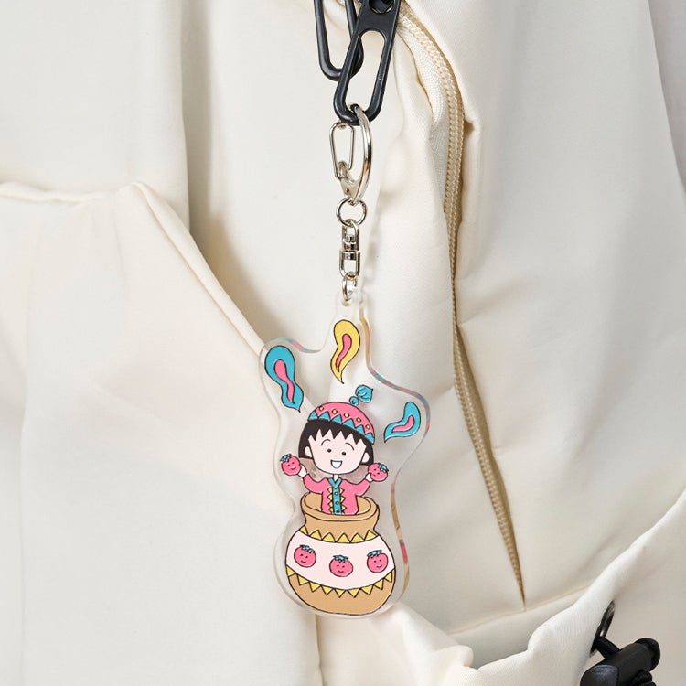 【ちびまる子ちゃん】アクリルキーホルダー（エキゾチック/いちご）　クリアキーホルダー