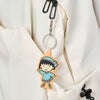  【ちびまる子ちゃん】ラバーキーホルダー（エキゾチック/オレンジ）　雑貨　小物