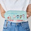 【ちびまる子ちゃん】合皮ポーチ（エキゾチック/ブルー）　筆箱　ペンケース　小物入れ　ポーチ　化粧ポーチ
