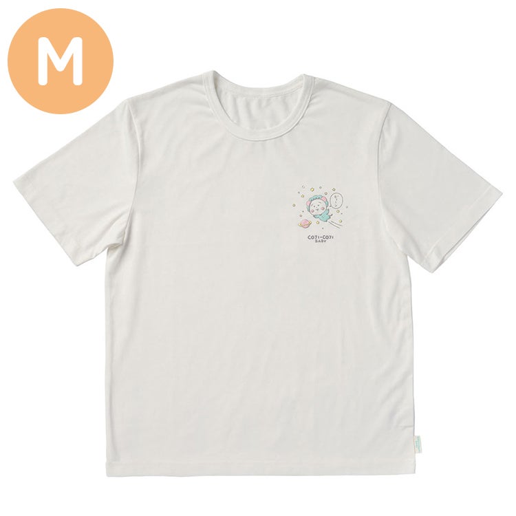 【コジコジ】COJI-COJI BABY ぷっくり 大人用Tシャツ（Mサイズ）　白T