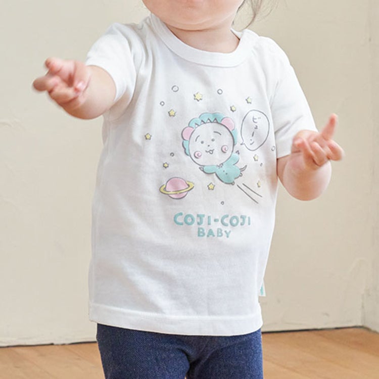 【コジコジ】COJI-COJI BABY ぷっくり 子供用Tシャツ（80サイズ）　白T　キッズT