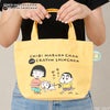 【ちびまる子ちゃん】ちびまる子ちゃん×クレヨンしんちゃん カラーマチ付きバッグ（KV/YE）　トートバッグ　買い物バッグ　キャラクターバッグ