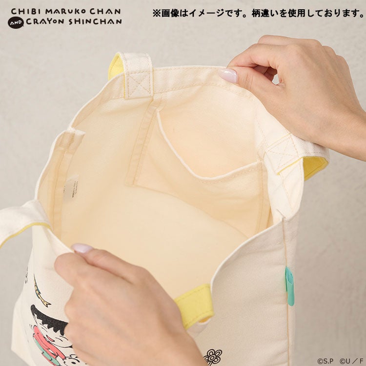 【ちびまる子ちゃん】ちびまる子ちゃん×クレヨンしんちゃん グッディバッグ（ダッ/GR）　トートバッグ　買い物バッグ　キャラクターバッグ