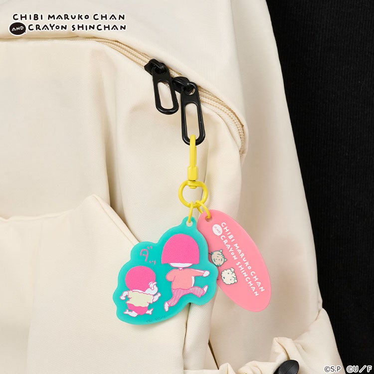 【ちびまる子ちゃん】ちびまる子ちゃん×クレヨンしんちゃん カラーアクリルキーホルダー（ダッ/GR×PK）　キーホルダー　アニメ　キャラクター