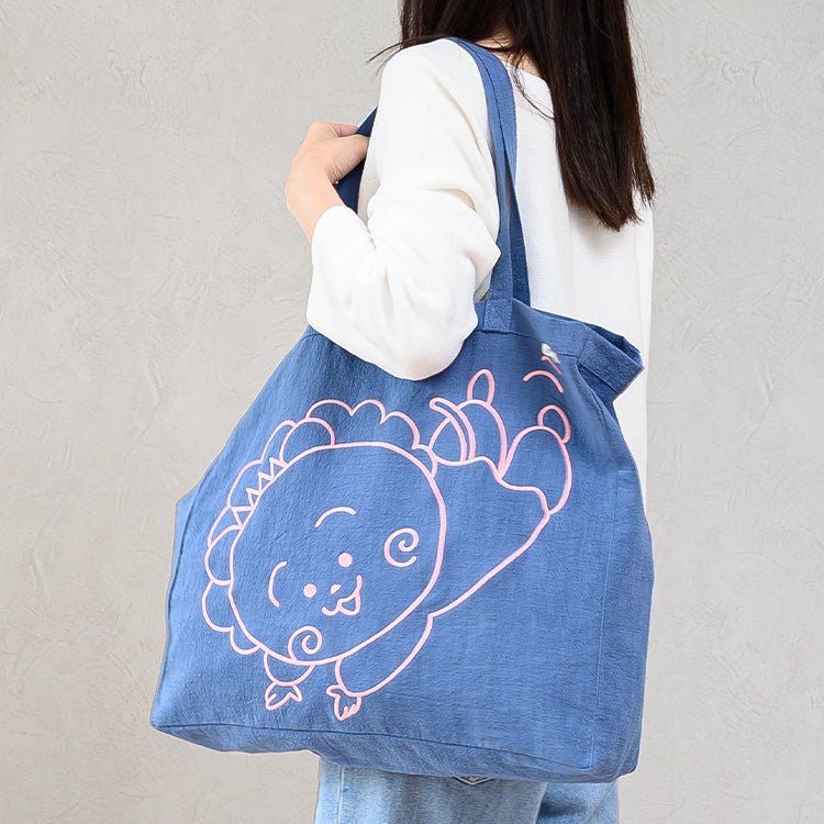 【コジコジ】millvalley big square bag【当店オリジナル】 バッグ　トートバッグ　コラボ　限定　刺繡バッグ　millvalley　millvalleyバッグ　ミルバレー　ミルバレーバッグ