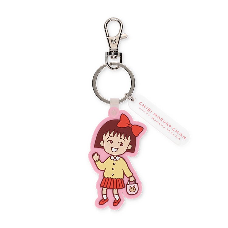 【コジコジ】ラバーキーホルダー（おでかけ/PK）　雑貨　キーホルダー　アクリル　ラバー　キーチェーン