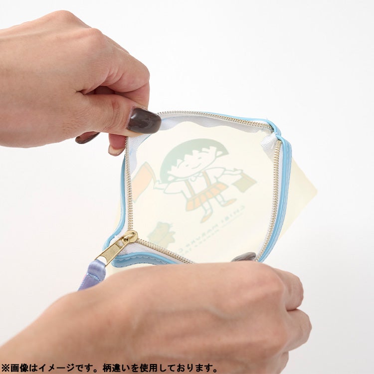 【ちびまる子ちゃん】メッシュポーチS（PK）　小物入れ　雑貨　ポーチ　化粧ポーチ　シール入れ　メッシュ　キャラクター　グッズ