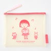 【ちびまる子ちゃん】メッシュポーチフラット（PK）　小物入れ　雑貨　ポーチ　化粧ポーチ　シール入れ　メッシュ　キャラクター　グッズ