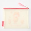 【ちびまる子ちゃん】メッシュポーチフラット（PK）　小物入れ　雑貨　ポーチ　化粧ポーチ　シール入れ　メッシュ　キャラクター　グッズ
