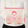 【ちびまる子ちゃん】メッシュポーチフラット（PK）　小物入れ　雑貨　ポーチ　化粧ポーチ　シール入れ　メッシュ　キャラクター　グッズ