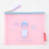 【ちびまる子ちゃん】メッシュポーチフラット（BL）　小物入れ　雑貨　ポーチ　化粧ポーチ　シール入れ　メッシュ　キャラクター　グッズ